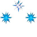 Herrnhuter Sterne A1e blau / weiß-blau /blau m. LED mit...