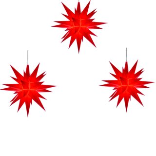 Herrnhuter Sterne A1e rot / rot / rot mit Netzgerät (Farbe weiß)